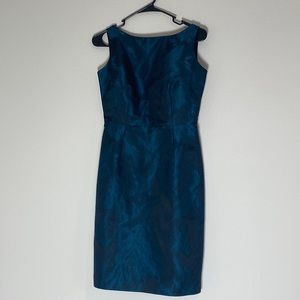 Beth Bowley blue and black metallic sheath dress